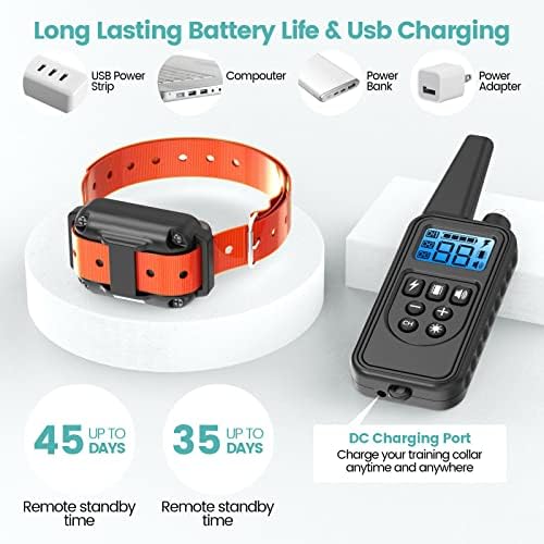 Dog Training Collar with Remote - Large Dog Shock Collar, 3 Pack