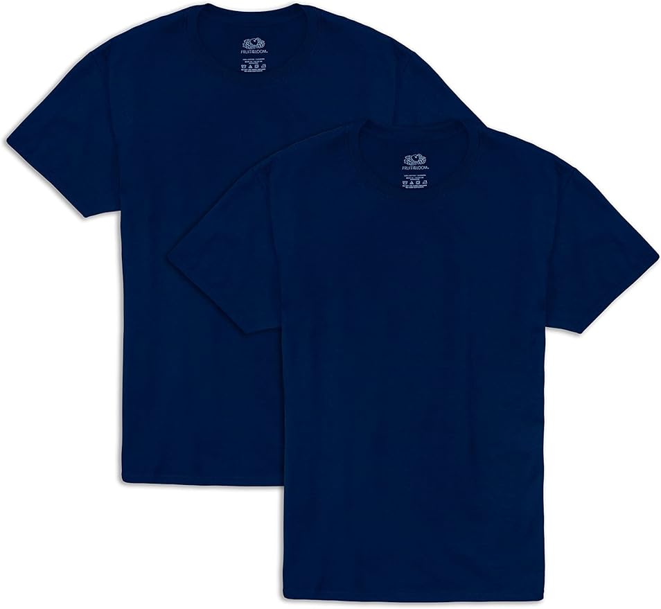 Fruit of the Loom Men's Eversoft Cotton Odor Control & Breathable Moisture Wicking T-Shirts