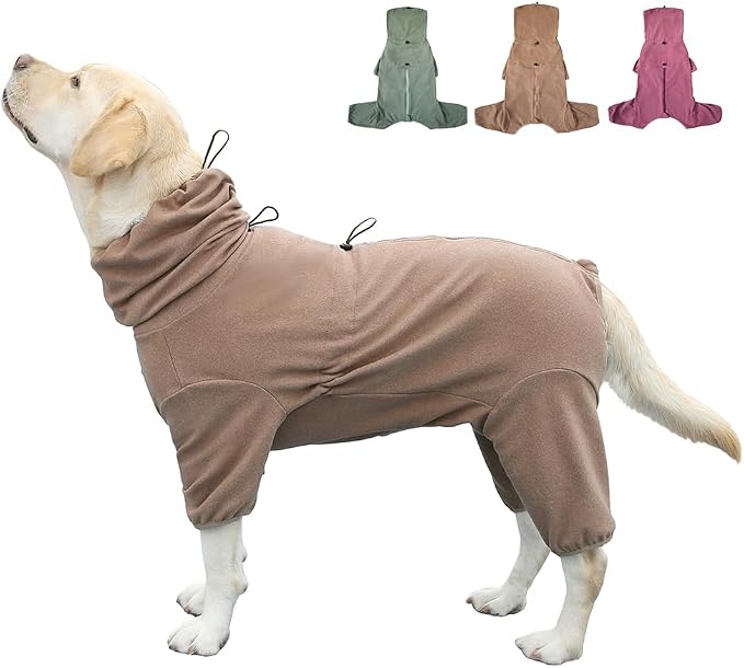 Dog Pajamas for Large Dogs,Extra Large Stretch, Suitable for Adult, Medium-Sized Dogs, Large Pet Jumpsuit Four-Legged Dog Clothes, Pet Clothing. (Coffee Color, 6XL)