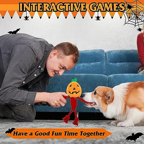 PUPTECK Halloween Dog Squeaky Chew Toys 3 Pack