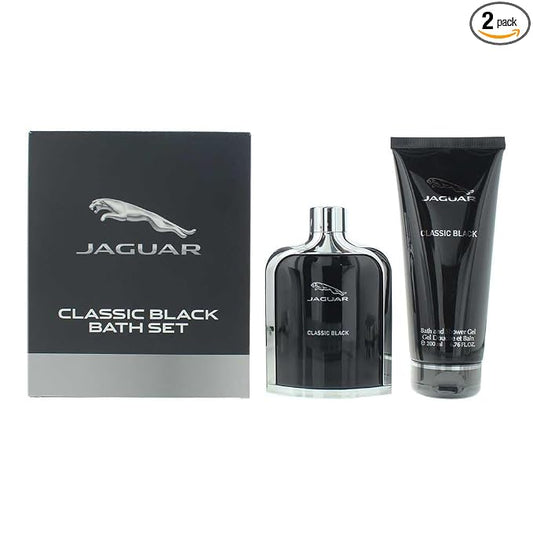 Jaguar Classic Black by Jaguar for Men - 2 Pc Gift Set 3.4oz EDT Spray, 6.7oz Bath and Shower Gel