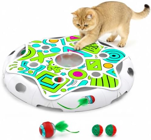 PAWSPIK Spin & Chase Interactive Smart Cat Toy