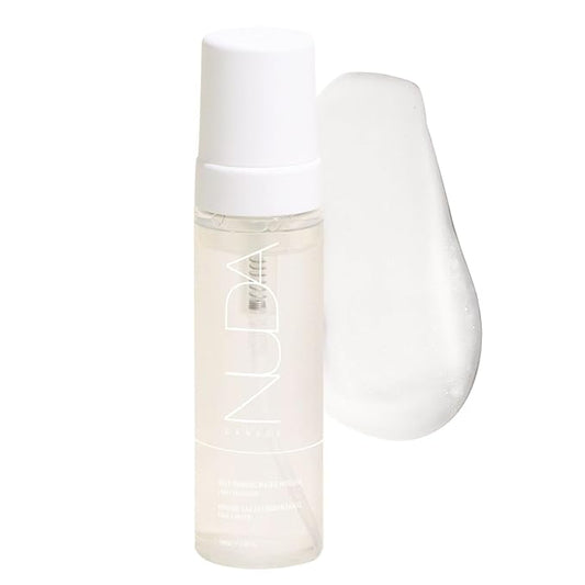 Nuda Cloudfoam Self Tanning Water Mousse, Fast Drying, Streak Free Self Tanner, Water Based Formula, Transfer Free, Hydrating Self Tanner, Fragrance Free, Organic, Vegan, Medium to Dark, 6.4 Oz