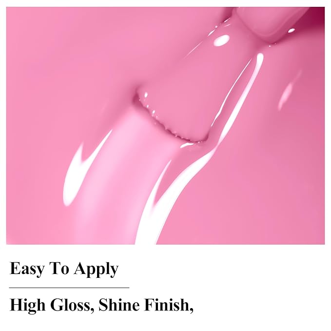 Nail Polish Light Pink Quick Dry Nail Lacquer Sheer Color, Regular Barbie Pink Fast Dry Fingernail Polish Bulk Non Gel Long-Lasting DIY Salon Gift for Women