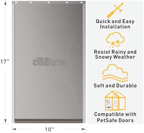 2-Pack Large Dog Door Replacement Flaps with Screws