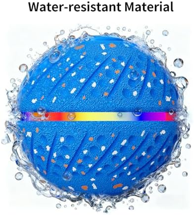 Interactive Automatic Dog Ball, Self-Moving Rolling Toy for Dogs, Chew Resistant E-TPU Material, IPX7 Waterproof, USB-C Rechargeable, Smart Vibration Sensor, Indoor & Outdoor (Blue)