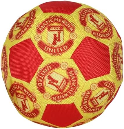 Manchewster United Soccer Ball– Luxurious Parody Plush Dog Toy with Squeaker, Premium Fabric, Embroidered Details, Designer-Inspired Chew Toy, Fun Gift for Large Dogs & Dog Lovers