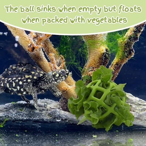 Turtle Feeder Ball, Foraging Toy for Tortoise Tank Accessories