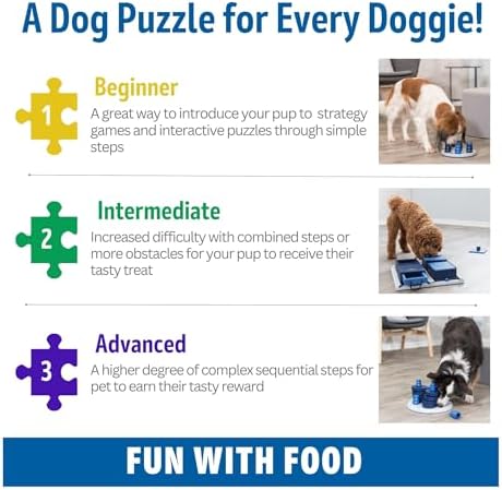 TRIXIE Gamble Box Dog Enrichment Toy, Level 1 Food Puzzle & Treat Game