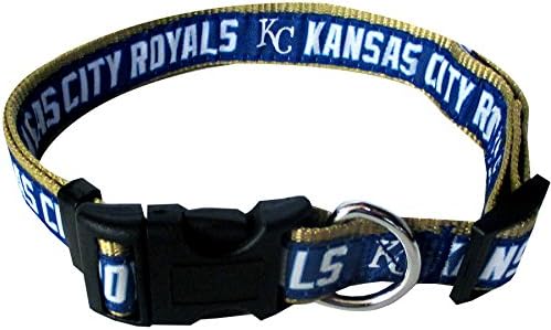 MLB Kansas City Royals Licensed PET COLLAR- Heavy-Duty, Strong, and Durable Dog Collar. Available in 29 Baseball Teams and 4 Sizes
