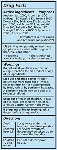Liddell Homeopathic Cough and Bronchial Spray, 1 Ounce