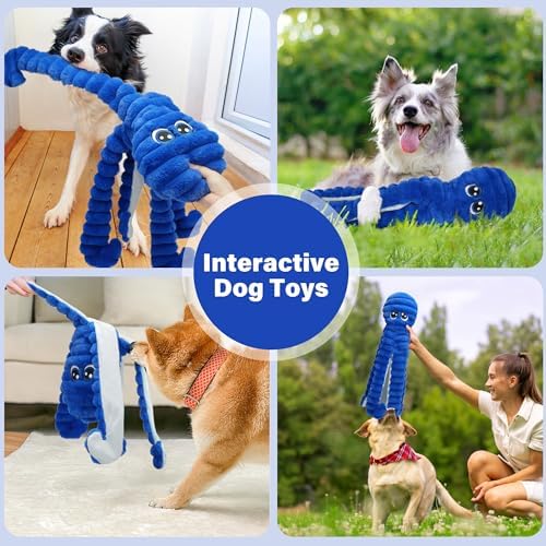 PrimePets Squeaky Dog Toys for Large Dogs, 27" Extra Large Octopus Dog Toy
