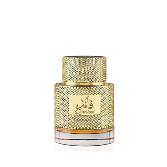 Lattafa Qaaed - Spicy, Woody, Oud, Leather - Eau de Parfum Long-Lasting Fragrance for Men, 3.4 Ounce / 100 ml