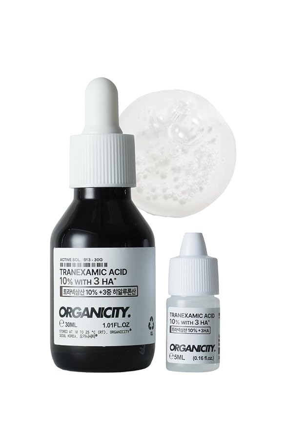 Tranexamic Acid 10% + 3 Types of Hyaluronic Acid 1% Facial Serum 1.01 Fl Oz + 0.16 Fl Oz | Korean Skin Care | Dark Spots and Hyperpigmentation | Even Skin Tone