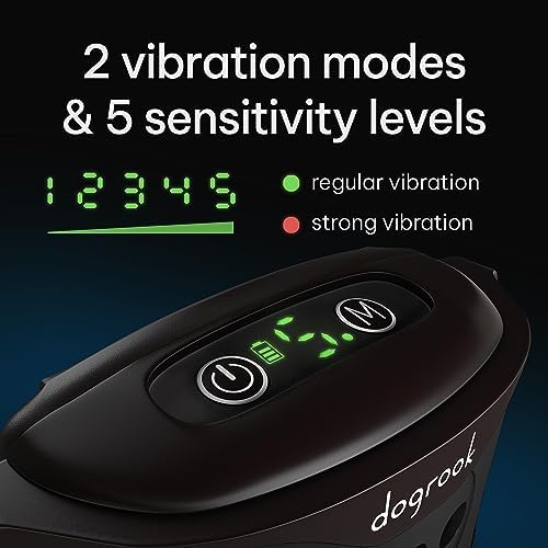 Dogrook Humane No Shock Rechargable Beep & Vibration Bark Collar for Dogs