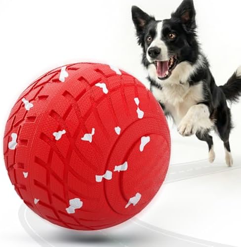 Diman Interactive Dog Balls Toys: 3.2 inch Automatic Moving Dog Toys, Red