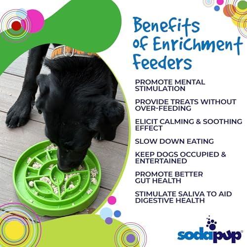 SodaPup Garden eTray – Durable Enrichment Feeder Made in USA from Non-Toxic, Pet-Safe, Food Safe Material for Mental Stimulation, Calming, Slowing Down Eating, Healthy Digestion, & More