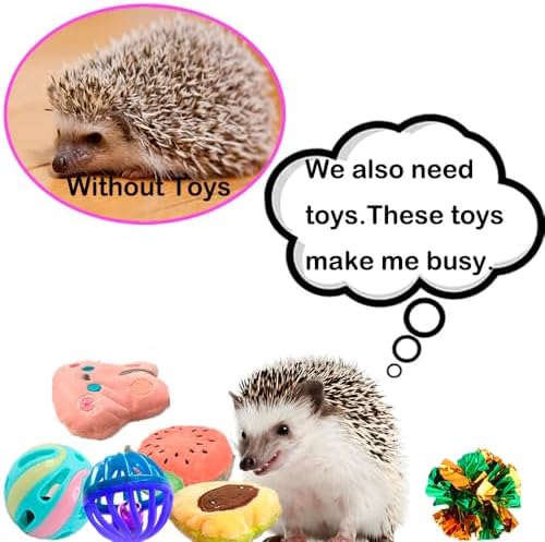 10 pcs Cute Hedgehog Enrichment Toys Hedgehog Supplies Cage Accessories Small Animal Ball Bell Pet Interactive Exercise Ball Entertainment