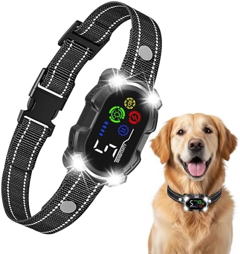 Dog Bark Collar for Small Medium Large Dogs,No Bark Collar, Smart Barking Collar, Automatic Anti Bark Device with Beep,Vibration & Static,Rechargeable IP67 Waterproof,5 Sensitivity Levels