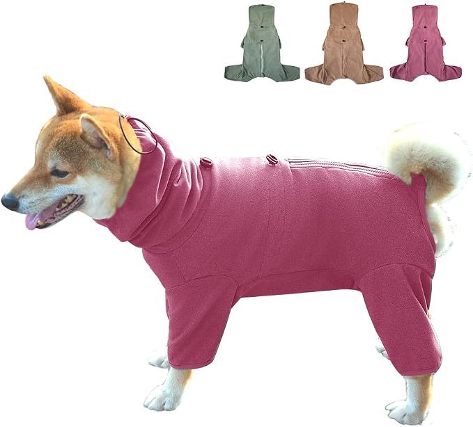 Dog Pajamas for Large Dogs,Extra Large Stretch, Suitable for Adult, Medium-Sized Dogs, Large Pet Jumpsuit Four-Legged Dog Clothes, Pet Clothing. (Red Color, 2XL)
