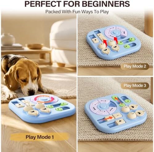 Easy-Clean Dog Puzzle Toy: 11"*11" Anti-Slip, for Small/Medium Dogs