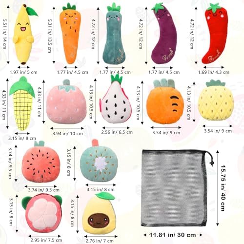 14 Pack Christmas Catnip Cat Toys, Fruit and Vegetable Shape