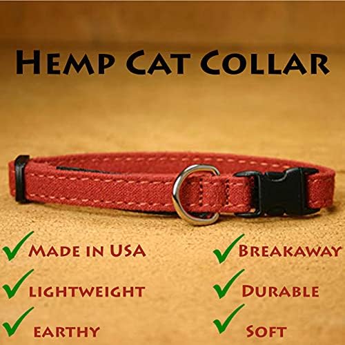 Hemp Cat Collars (Rust)
