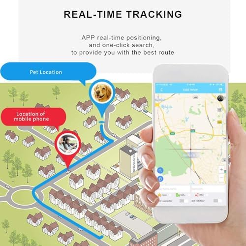 Smart Dog GPS Tracker, Tupoinno Live Pet Tracker with Virtual Fence, Real-Time Tracking,Activity Monitoring, Location History, Dog Collar Attachment, IP65 Waterproof