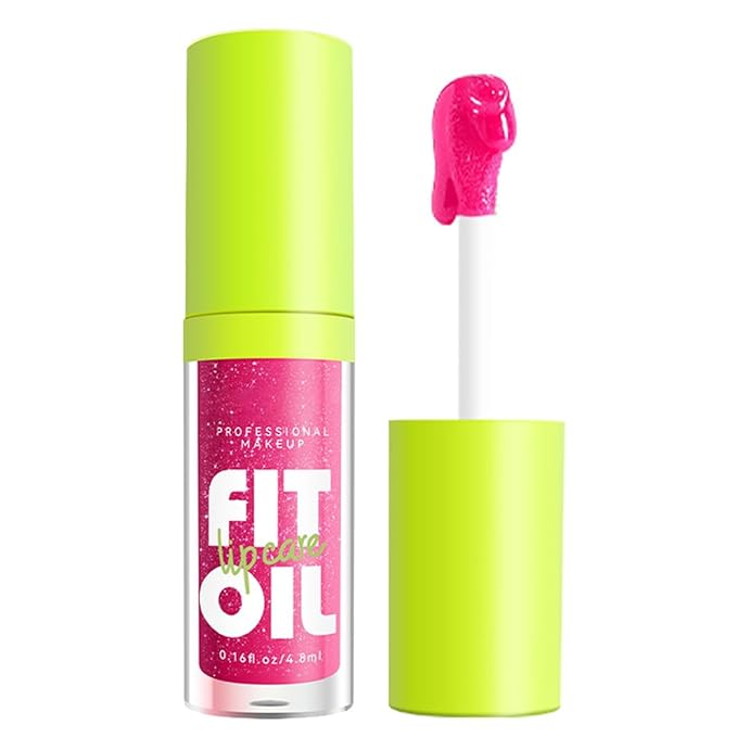 Hydrating Lip Oil, Big Brush Head Lip Glaze Shiny Transparent Lip Glow Oil, Nourishing & Fresh Clear Smooth Lip Care Plumping Lip Oil (# 03)