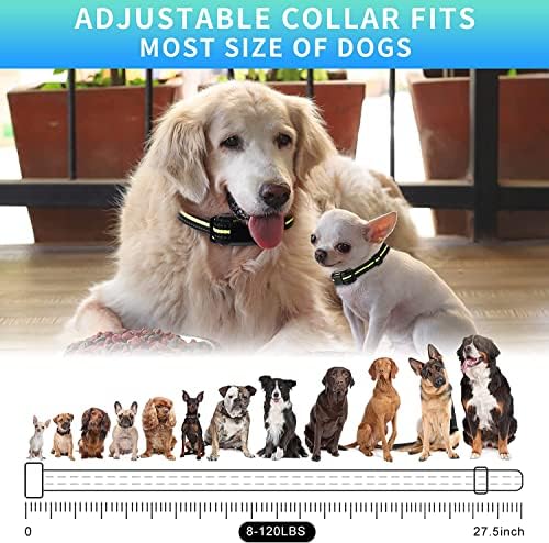 Dog Bark Collar-5 Adjustable Sensitivity and Intensity Levels-Dual Anti-Barking Modes-Rechargeable/Rainproof/Reflective -No Barking Control Dog Shock Collar for Small Medium Large Dog