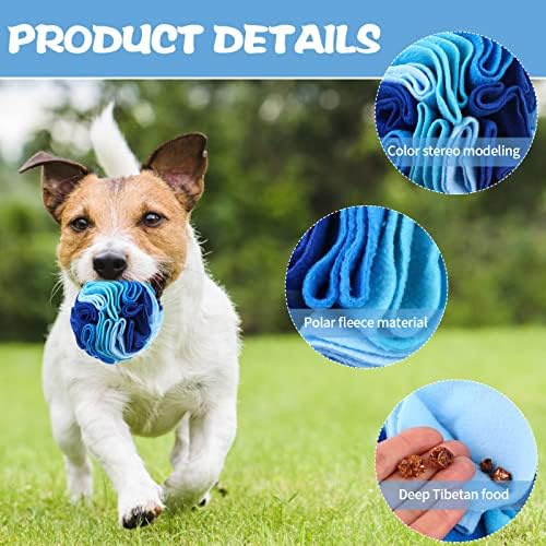 3 Pcs Snuffle Ball for Dogs Stress Relief Interactive Dog Snuffle Ball Toys Dog Foraging Mat Pet Snuffles Balls Toy Dogs Treat Ball Pad Pet Puzzle Toys for Anxiety Relief Enhance Sniffing