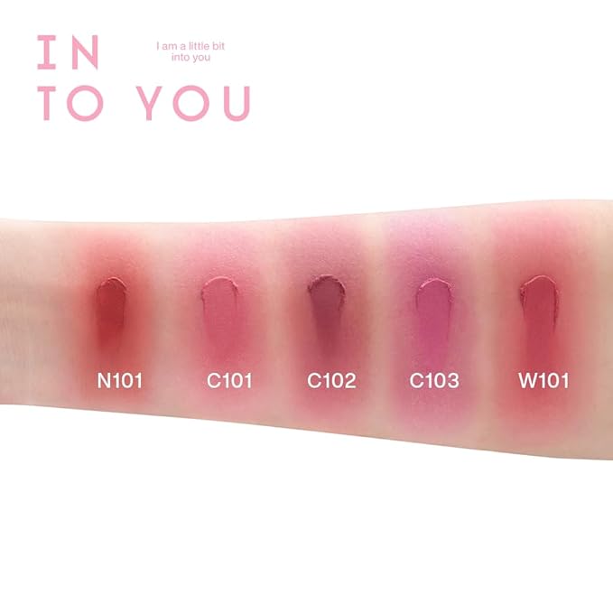 INTO YOU Airy Moisture Lipstick for Women, Long Lasting Matte Finish Lip Mud, High Pigment Color Lip Makeup, Hydrating Lightweight Mousse Texture for Women, N101 Hawthorn Bloom