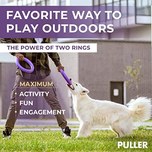 COLLAR Puller Dog Toy Ring for Small Medium Large Dogs Fetch Floating Disc