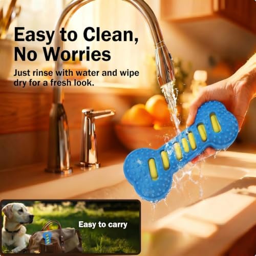 Interactive Dog Chew Toy, TPR Sound Toy for Training（Blue）