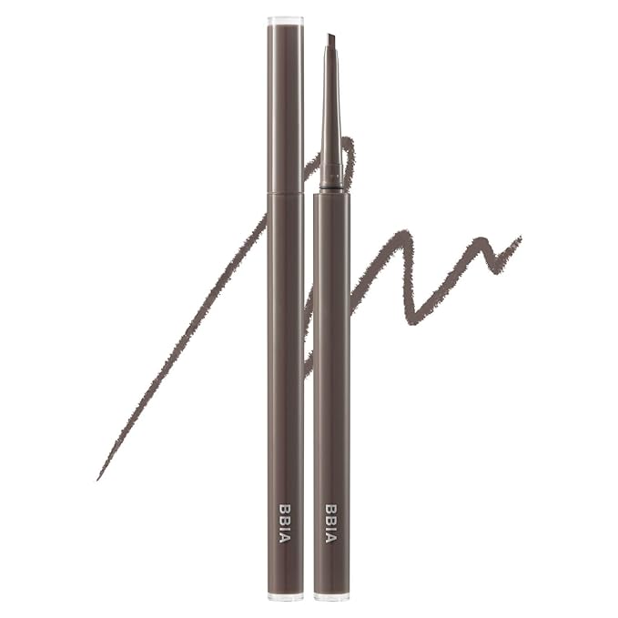BBIA Last Auto Gel Eyeliner SLIM 5 Colors – Ultra-Fine Waterproof Mechanical Gel Eye Liner Pencil Smudge-Proof Easy Drawing Smooth Gliding Texture Vegan Korean Eye Makeup (S3 MUTE BROWN SLIM R)
