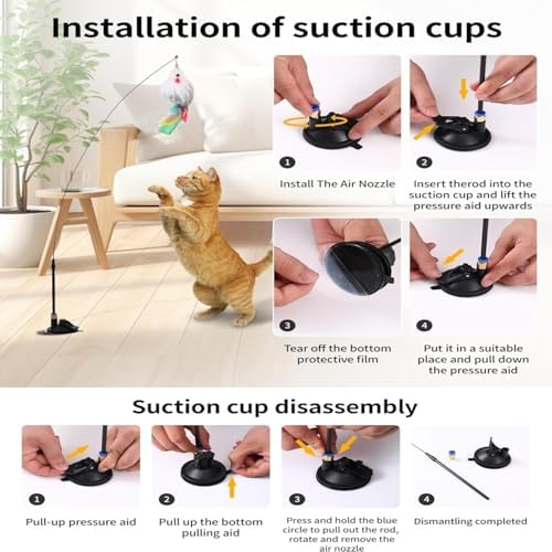 Suction Cup Cat Toy for Indoor Cats
