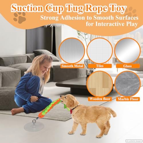Suction Cup Dog Toys for Small Medium Dogs,Tug of War
