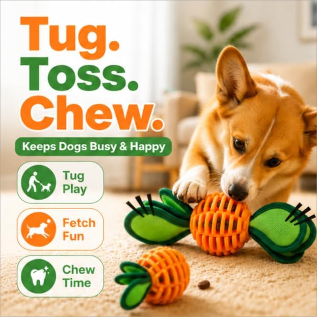 2 Pack Dog Chew Toy for Small Breeds, Puppies Treat Dispensing Ball