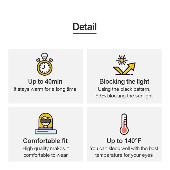 I LOVER Eye Mask for Sleeping (No Scent) Warm Steam 10(EA), Traveling, Relaxing and Tiredness Instantly Warm Helps Eye injuries, relieves dry eyes.