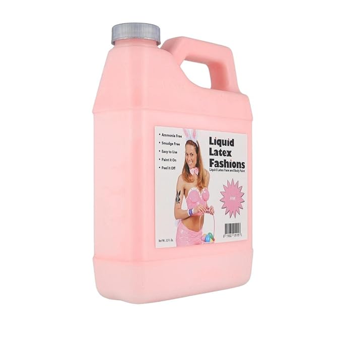 Pink 32 Oz - Liquid Latex Body Paint, Ammonia Free No Odor, Easy On and Off, Cosplay Makeup, Creates Professional Monster, Zombie Arts