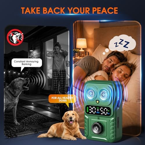 Automatic Bark Box,Smart Dog Bark Deterrent Device,Anti Barking Device for Dogs Stop Neighbor’s Dog Barking,Ultrasonic Bark Control Box with 2X Emitters