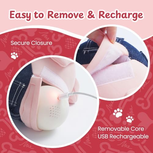 Interactive Dog Toy, Treat-Hiding Pockets Bouncing Ball for Dogs, Plush Pig