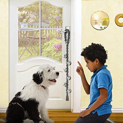Dog Bells to Go Outside, Potty Training Bell, Handmade, Adjustable | Handmade with Premium Yarn, Twisted Style, Clear Jingle, Dog Potty Bell, Dog Door Bell.
