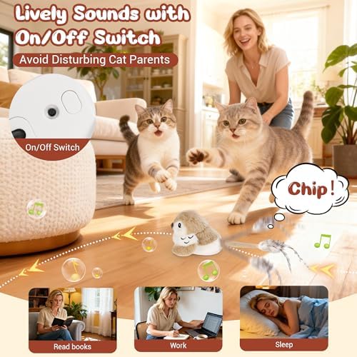 Pawingcat Moving Bird Interactive Cat Toy with Catnip Toys
