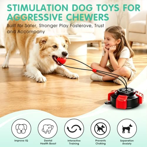 Fuufome Suction Cup Dog Toys for Medium Large Aggressive Chewers