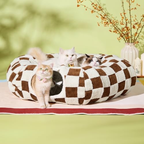 Lesure Donut Cute Jacquard Large Cat Tunnel Bed Kitten Toys for Dog Bunny