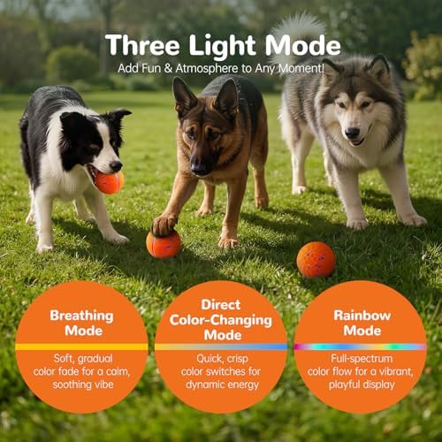 Smart Interactive Dog Toys Automatic Moving Dog Ball, Orange