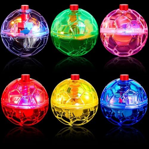 Sratte 6 Pcs Cat Ball Ghost Hunting Light up Toy, Bright Color
