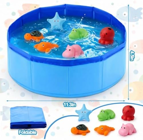 Interactive Cat Water Mat with Fish Toy, Self Play Aqua Toys for Bored Indoor Cats, Stimulating Enrichment Toys for Cats & Ferrets, Portable Cat Water Pool