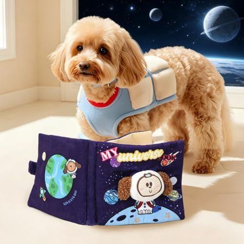 Dog Snuffle Sound Book Crinkle Hide Treat Puzzle (Universe)